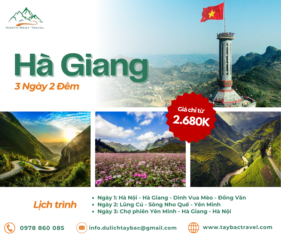 HÀ NỘI - HÀ GIANG - SÔNG NHO QUẾ 3N2Đ