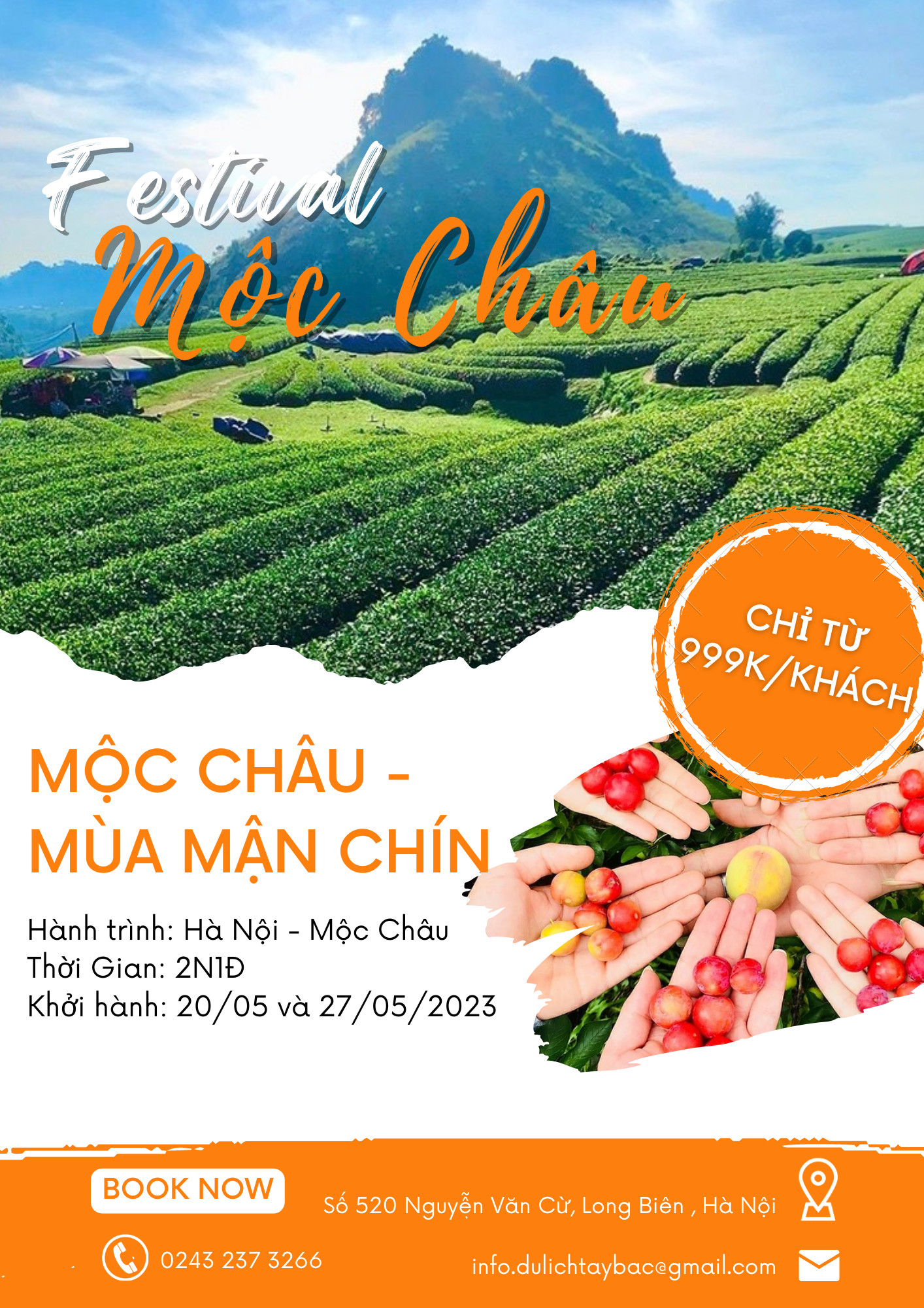 HÀ NỘI - MAI CHÂU - MỘC CHÂU 2N1Đ